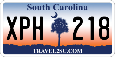 SC license plate XPH218