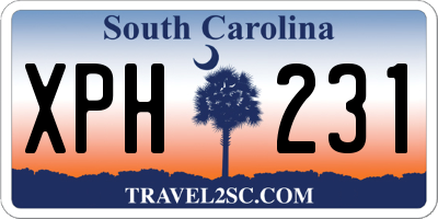 SC license plate XPH231