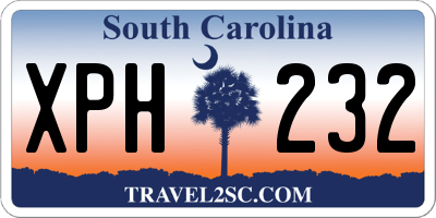 SC license plate XPH232