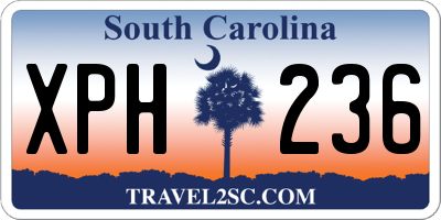 SC license plate XPH236