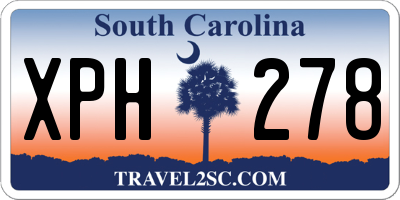 SC license plate XPH278