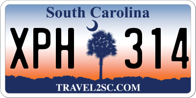 SC license plate XPH314