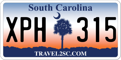 SC license plate XPH315