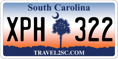 SC license plate XPH322