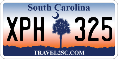 SC license plate XPH325