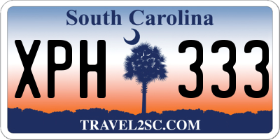 SC license plate XPH333