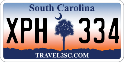 SC license plate XPH334