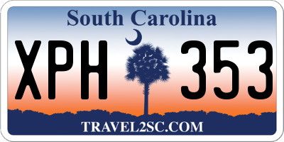 SC license plate XPH353