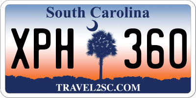 SC license plate XPH360
