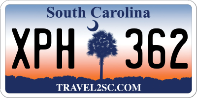 SC license plate XPH362