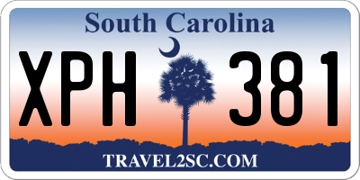 SC license plate XPH381