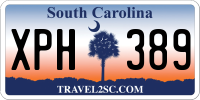 SC license plate XPH389