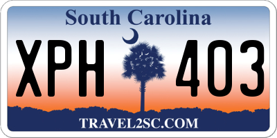 SC license plate XPH403