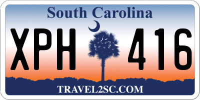 SC license plate XPH416