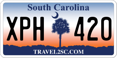 SC license plate XPH420