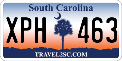 SC license plate XPH463