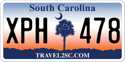 SC license plate XPH478