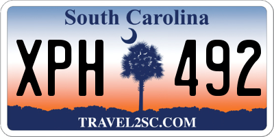SC license plate XPH492