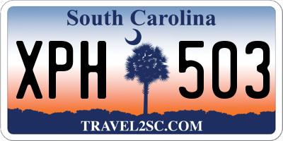 SC license plate XPH503