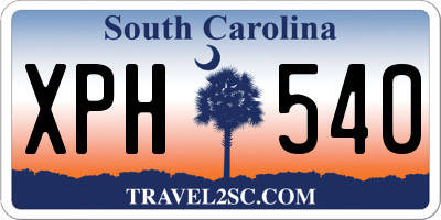 SC license plate XPH540