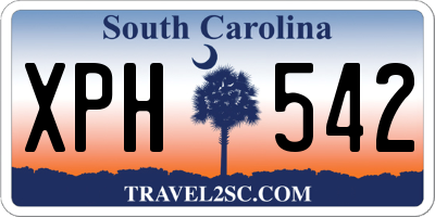 SC license plate XPH542