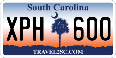 SC license plate XPH600
