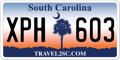 SC license plate XPH603