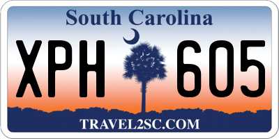 SC license plate XPH605
