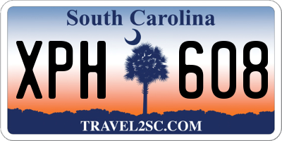 SC license plate XPH608