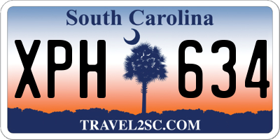 SC license plate XPH634