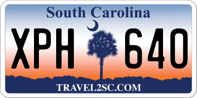 SC license plate XPH640