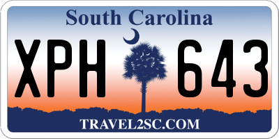 SC license plate XPH643