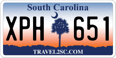 SC license plate XPH651