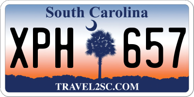 SC license plate XPH657