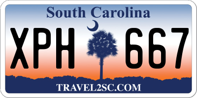 SC license plate XPH667