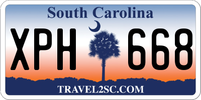 SC license plate XPH668