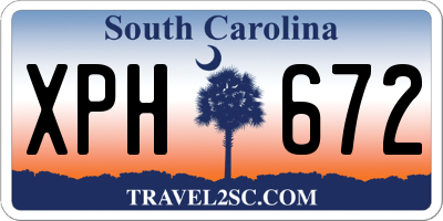 SC license plate XPH672