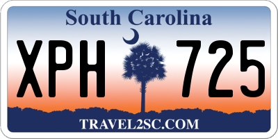 SC license plate XPH725