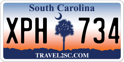 SC license plate XPH734