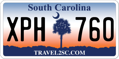 SC license plate XPH760