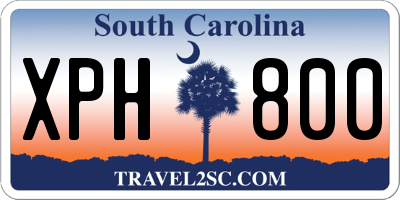 SC license plate XPH800