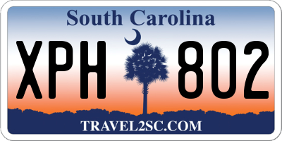 SC license plate XPH802