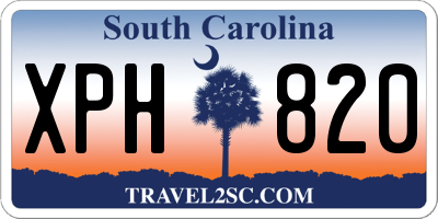 SC license plate XPH820