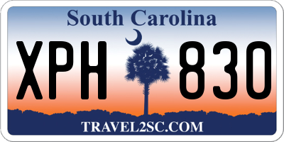 SC license plate XPH830