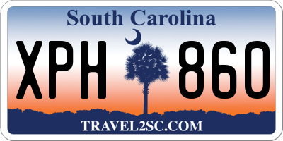 SC license plate XPH860