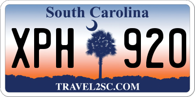 SC license plate XPH920