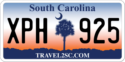 SC license plate XPH925