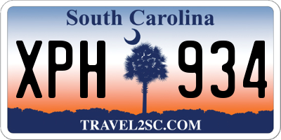 SC license plate XPH934