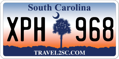SC license plate XPH968