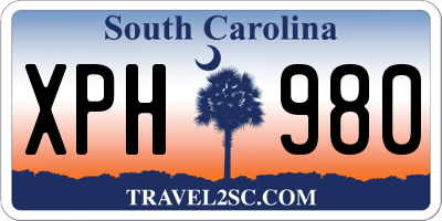 SC license plate XPH980